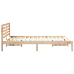 Berkfield Home with Headboard Brown 140 x 210 cm Solid pine wood - thumbnail 7