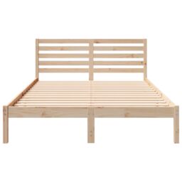 Berkfield Home with Headboard Brown 140 x 210 cm Solid pine wood - thumbnail 6