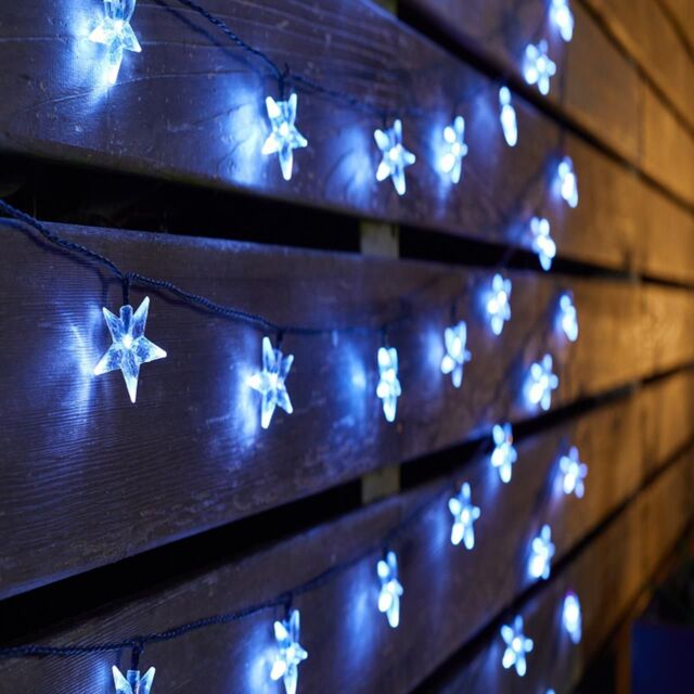 mysmartbuy Set of 100 Solar Powered Star Bulb Garden String Lights in Clear - image 1