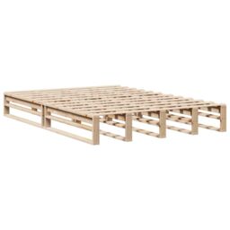 Berkfield Home Bed Frame without Mattress 140x200 cm Solid Wood Pine in Brown - thumbnail 6