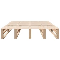 Berkfield Home Bed Frame without Mattress 140x200 cm Solid Wood Pine in Brown - thumbnail 4