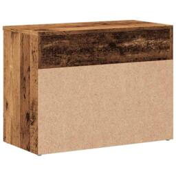 Berkfield Home Shoe Bench Old Wood 60x30x45 cm Engineered Wood in Brown - Size: 60 x 30 x 45 cm - thumbnail 6