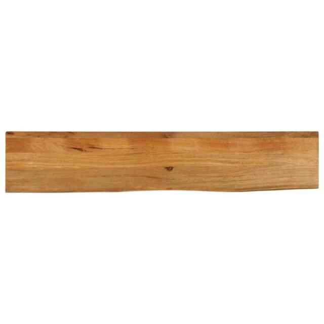 Berkfield Home Table Top Live Edge 140x40x2.5 cm Solid Wood Mango in Brown - image 1