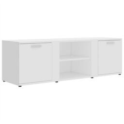 Berkfield Home TV Cabinet White 120x34x37 cm Engineered Wood - Size: 120 x 34 x 37 cm