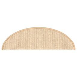 Berkfield Home Carpet Stair Treads 15 pcs Cream 65x21x4 cm - Size: Medium - thumbnail 5