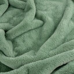 Furn Kallu Double-Sided Faux-Fur Throw in Light Green - Size: 130 cm x 180 cm - thumbnail 3