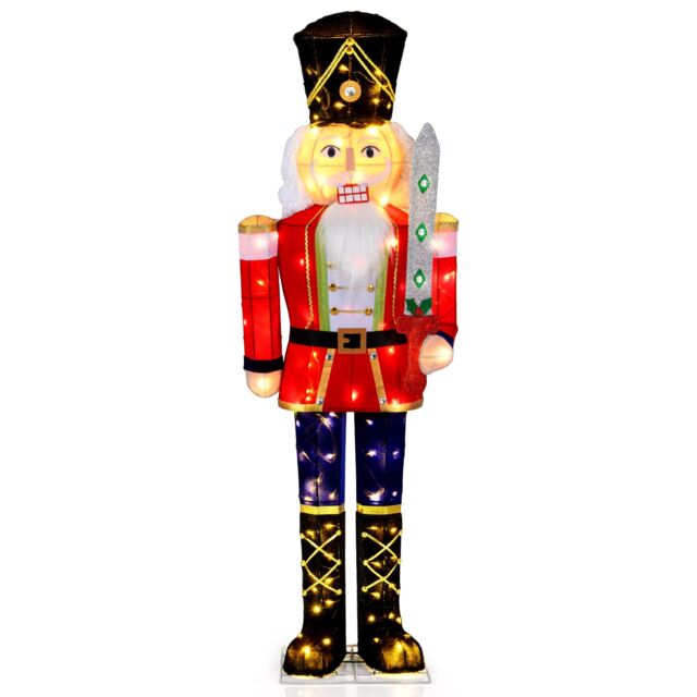 Costway 5 FT Lighted Nutcracker Soldier Outdoor Christmas Decoration - image 1