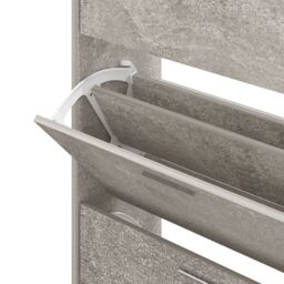 Berkfield Home Shoe Cabinet Concrete Grey 63x24x103 cm Engineered Wood - Size: 63 x 24 x 103 cm - thumbnail 6