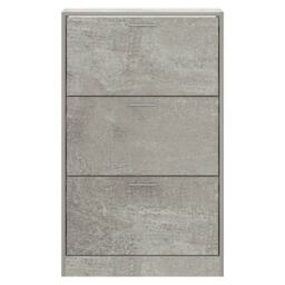 Berkfield Home Shoe Cabinet Concrete Grey 63x24x103 cm Engineered Wood - Size: 63 x 24 x 103 cm - thumbnail 4