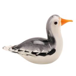 Objets d'Art Glass Figurine Seagull in White