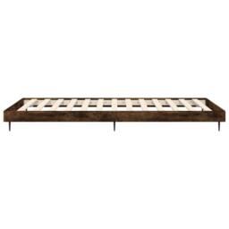 Berkfield Home Bed Frame Smoked Oak 100x200 cm Engineered Wood in Brown - thumbnail 7