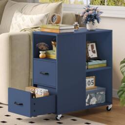 KORVIXA Blue Mobile File Cabinet, Office Filing Cabinet - Size: 100 cm x 100 cm - thumbnail 4