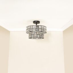ValueLights Elise Acrylic Jewel Two Tier Ceiling Pendant Light in Black - thumbnail 3
