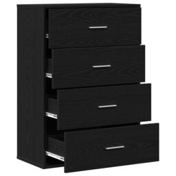 Berkfield Home Sideboard with Drawer Black oak 60 x 31 x 84 cm Particle board - thumbnail 5