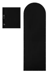 MirrorOutlet Black Metal Framed Arched Garden Wall or Fence Mirror (174CM X 85CM) - Size: 1 Pack - thumbnail 5