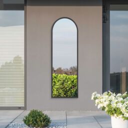 MirrorOutlet Black Metal Framed Arched Garden Wall or Fence Mirror (174CM X 85CM) - Size: 1 Pack - thumbnail 6