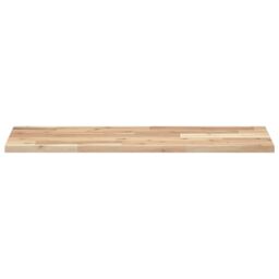 Berkfield Home Floating Shelf 100x30x2 cm Untreated Solid Wood Acacia in Brown - Size: 100 x 30 x 2 cm - thumbnail 4
