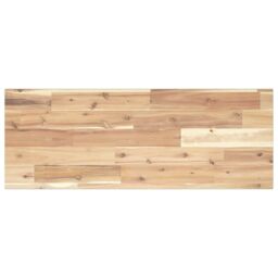 Berkfield Home Floating Shelf 100x30x2 cm Untreated Solid Wood Acacia in Brown - Size: 100 x 30 x 2 cm - thumbnail 2