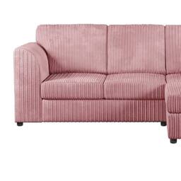 Furniture 786 Hannah Jumbo Cord Full Back 4 Seater Right Hand Facing Corner Sofa in Pink - thumbnail 3