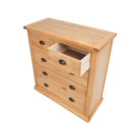 Cabinet Bits Lucca 5 Drawer Chest of Drawers Brass Cup Handle in Light Brown - thumbnail 4