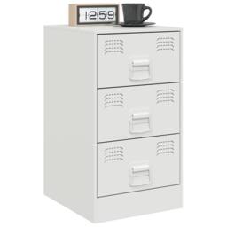 Berkfield Home Stylish Bedside Cabinets 2 pcs White 34.5x39x62 cm Steel - thumbnail 1
