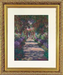 "Frames & Mirrors 4U V Garden Mounted & Framed Print in Gold Dahlia Frame18 x 14 Inch - Size: W18"" x H14"""