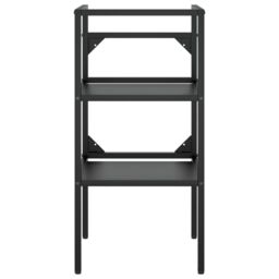 Berkfield Home Bathroom Washbasin Frame with Built-in Basin Black Iron - thumbnail 4