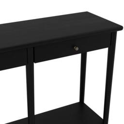 Wyld Haus Newbridge Black Ash Veneer Console Table 2 Drawers Bottom Shelf - thumbnail 5