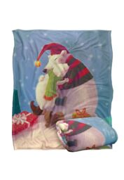 JQ Licensing Lc Christmas Santa Bear Hug Silky Touch Super Soft Throw Blanket 152 X 127 cm in White - thumbnail 2