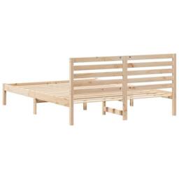 Berkfield Home Elegant with Headboard Brown 150 x 200 cm Solid pine wood in Natural - thumbnail 7