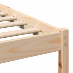 Berkfield Home Elegant with Headboard Brown 150 x 200 cm Solid pine wood in Natural - thumbnail 8
