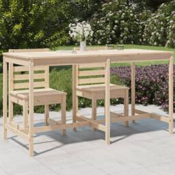 Berkfield Home Garden Table 203.5x90x110 cm Solid Wood Pine in Natural - thumbnail 2