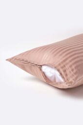 Homescapes Continental Egyptian Cotton Pillowcase 330 TC, 40 x 80 cm in Taupe - thumbnail 3