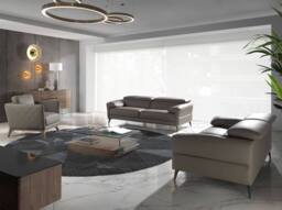 Angel Cerda Walnut Sideboard, Tempered Glass Legs, 180 x 45 x 85 cm in Brown - thumbnail 4