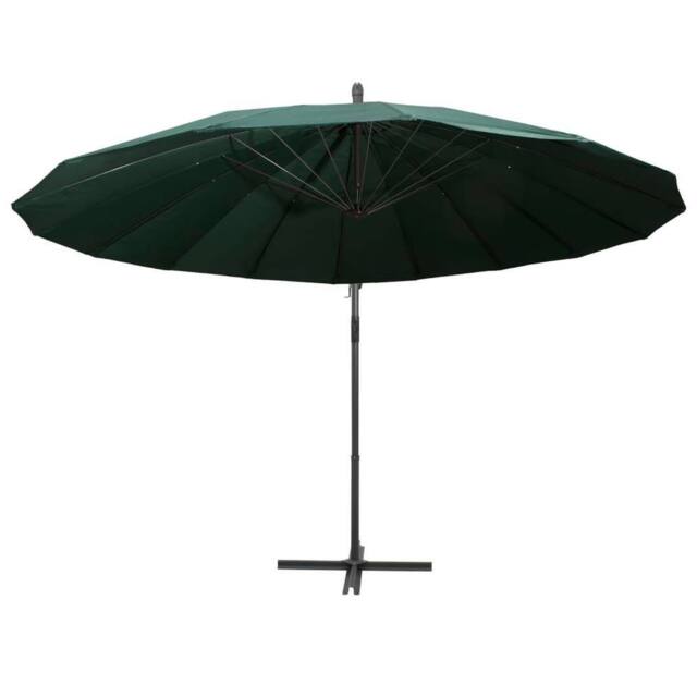 Berkfield Home Hanging Parasol Green 3 m Aluminium Pole - image 1