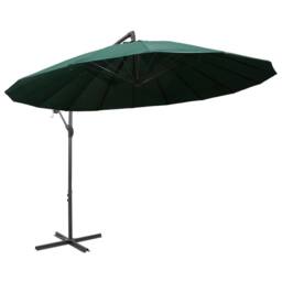 Berkfield Home Hanging Parasol Green 3 m Aluminium Pole - thumbnail 3