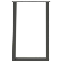 Berkfield Home Modern vidXL Dining Table Legs U-Shaped 2 pcs Anthracite 50x(72-7 in Dark Grey - thumbnail 5