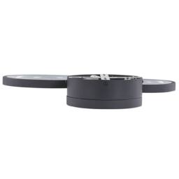 Wyld and Coco Round 3-Shade Ceiling Light Black Steel with Integrated LED - thumbnail 5