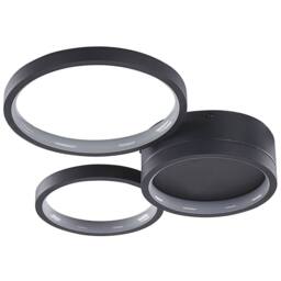 Wyld and Coco Round 3-Shade Ceiling Light Black Steel with Integrated LED - thumbnail 2