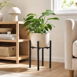 KORVIXA Metal Plant Stand Black Extendable - Size: 500mm - thumbnail 4