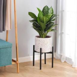 KORVIXA Metal Plant Stand Black Extendable - Size: 500mm - thumbnail 3