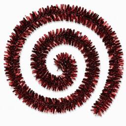 Shatchi 2m Burgundy Chunky Christmas Tinsel Garland - Size: 8 Pack - thumbnail 8