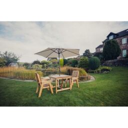 Churnet Valley Garden Furniture Ltd Valley 2 Seat Bistro Set - Min Assembly Required - Set of Cushions Inc in Brown - thumbnail 3