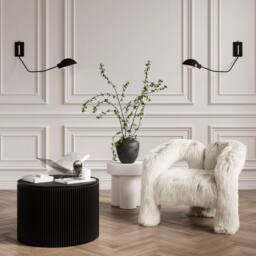 Lemon Pavilion Furniture Eden Indoor Coffee Table - Ash Veneer/MDF - L65xW65xH46.5 cm in Black - thumbnail 5