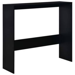 Berkfield Home Bar Table with 2 Table Tops Black 130x40x120 cm - Size: 130 x 40 x 120 cm - thumbnail 7