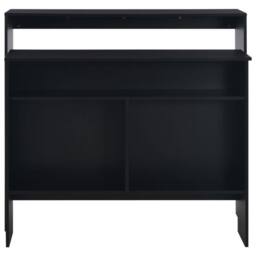 Berkfield Home Bar Table with 2 Table Tops Black 130x40x120 cm - Size: 130 x 40 x 120 cm - thumbnail 5