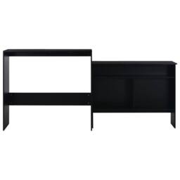 Berkfield Home Bar Table with 2 Table Tops Black 130x40x120 cm - Size: 130 x 40 x 120 cm - thumbnail 3