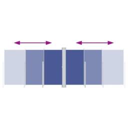 Berkfield Home Retractable Side Awning Blue 220x600 cm - thumbnail 1