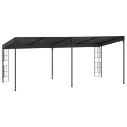 Berkfield Home Wall-mounted Gazebo 3x6 m Anthracite Fabric in Dark Grey - thumbnail 4
