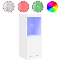Berkfield Home Sideboard with LED Lights White 41x37x100 cm - Size: 41 x 37 x 100 cm - thumbnail 1